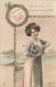 FANTAISIES - Femmes -  Seule - Cette Devise Est Celle D'un Cœur Tendre Et Fidèle - Carte Postale Ancienne - Frauen