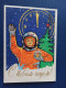 USSR PROPAGANDA - New Year -  - Old Postcard  By Grudinin - 1962 Space Cosmonaut - Espace