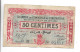 Algerie Chambre De Commerce De Constantine  50 Centimes 1919 Dim: 90 Mm X 52 Mm N0166 - Algerije