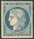 * No 4a, Bleu Foncé, Aminci Mais TB D'aspect. - R - 1849-1850 Cérès