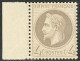 ** No 27Ba, Gris Foncé, Bdf. - TB - 1863-1870 Napoleon III With Laurels