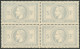 * Burelage Doublé. No 33f, Dans Un Bloc De Quatre, Quasiment **, Superbe. - RR - 1863-1870 Napoleon III With Laurels