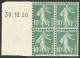 * Date à Gauche. No 159, Bloc De Quatre Bdf Avec Date 30.10.26 à Gauche. - TB - Coil Stamps