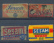 LOT LOTTO 4 RAZOR BLADES WRAPPER  SESAM - LAMETTE DA BARBA LAMES DE RASOIR  Vintage Old - Lamette Da Barba