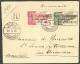 Lettre Cad "Duala/Kamerun". Nos 41 + 42 + 42 Paire Au Verso D'une Enveloppe Recommandée Pour Avranches, 1907. - TB - Andere & Zonder Classificatie