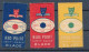 LOT LOTTO 3 RAZOR BLADES WRAPPER - RED BLUE GREEN POINT - LAMETTE DA BARBA LAMES DE RASOIR  Vintage Old - Scheermesjes