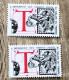 Imprimerie Timbres Poste Au Salon Du Timbre-2 Timbres Vignette**Expo-Philatélique-Erinnophilie-[E]Stamp-Sticker-Viñeta - Philatelic Fairs