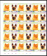 86423d Nanumea Tuvalu Mi 47/52 B Chat Cat Cats Chats ** MNH 1985 Siamese Turkish Himalayan Non Dentelé Imperf Bloc De 15 - Tuvalu