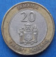 JAMAICA - 20 Dollars 2000 "Marcus Garvey" KM# 182 Decimal Coinage - Edelweiss Coins - Jamaique