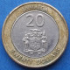 JAMAICA - 20 Dollars 2001 "Marcus Garvey" KM# 182 Decimal Coinage - Edelweiss Coins - Jamaica