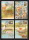 3585 Brésil (brazil) - Carte Maximum (card) Faune Animals 4 Cartes Apes Leopard Oiseaux Flamant Rose (birds) 1984 - Cartoline Maximum