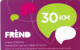 BOSNIA - Frend Prepaid Card 30 KM, Exp.date 31/07/24, Used - Bosnië