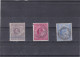 GRANDE BRETAGNE - 1902/1910 - EDOUARD VII - N° 118 119 120 - 2/6 VIOLET - 5 S ROUGE - 10 S BLEU -  OBLITERE - Ongebruikt