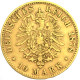 Allemagne-10 Marks Charles Ier De Wurtemberg 1878 Stuttgart - 5, 10 & 20 Mark Goud