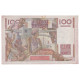 France, 100 Francs, Jeune Paysan, 1952, U.497, TTB, Fayette:28.34, KM:128d - 100 F 1945-1954 ''Jeune Paysan''