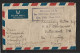 India 1954 Stamps On Cover From India To Malaya With Register For Federal Election Oct 18th-nov 16th Slogan Cancellation - Lettres & Documents