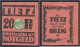 Tietz, 20 Pfg. O.D. Kartonhüllen Mit Briefmarkeneinlage. I- Tieste 0460.260.03. - Lokale Ausgaben