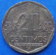 PERU - 20 Centimos 2019 KM# 306.4 Monetary Reform (1991) - Edelweiss Coins - Peru