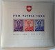 Sonderblock Pro Patria 1936 ZNr W8 LUXUS Postfrisch MNH** (S/S Schweiz Block Y&T BF2 Défense Nationale Souvenir Sheet - Blocs & Feuillets