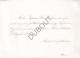 2 X Huwelijksaankondiging Porseleinkaart, Druk Lithografie Oudenaarde 1844 Delagache-Liefmans, Renaix (V2935) - Mariage