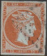 504 Greece Grecia - 1861 - Testa Di Mercurio, 10 Lep. Arancio Su Azzurro N. 7, Hellas N. 4b. Cat. € 770,00. Cert. Eichel - Oblitérés