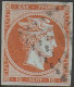 504 Greece Grecia - 1861 - Testa Di Mercurio, 10 Lep. Arancio Su Azzurro N. 7, Hellas N. 4b. Cat. € 770,00. Cert. Eichel - Usati