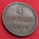 Guernsey 4 Doubles 1914 Guernesey W ºº - Guernesey