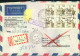 1977, 60 Pf. B & S Im 6-er-Block Auf LuPo - R-Brief Ab Düsseldorf  Nach Trinidad - Brieven En Documenten