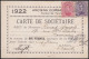 Belgie  .   OBP    .    Postkaart 1922  (2 Scans)   .   O    .   Gestempeld     .   /   .   Oblitéré - 1915-1920 Albert I