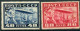 SOVIET UNION 1930 Zeppelin Visit Perforated 12½ LHM / *.  Michel 390-91A - Nuovi