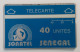 TELECARTE PHONECARD MAGNETIQUE SONATEL - SENEGAL - 40 Unités - N° 012B... - EC - Senegal