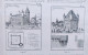 Suisse Chateaux Lausanne Bulle Morgues  Lucens Vufflens Gravures Plans Suddeutsche Bauzeitung Pages 119 A 123 - Architecture