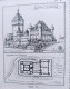 Suisse Chateaux Lausanne Bulle Morgues  Lucens Vufflens Gravures Plans Suddeutsche Bauzeitung Pages 119 A 123 - Architecture