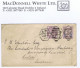 Great Britain Late Fee Railway 1890 Cover To Sweden With Jubilee 5d + 1d Late Fee Tied "L1D LONDON" Hexagonal Duplex - Cartas & Documentos