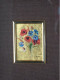 Chromo LITHOGRAPH Made By Hand On 23 KT Gold Leaf ( Artitalia / Imp. Cadoro / Cadre 12 X 13 Cm. / 112 ) See/Voir Scans ! - Bloemen & Planten