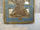 Petite Icone De Voyage Russe Bronze Email XIXème Christ Pantocrator Russian Icon Ikon Enamel - Religiöse Kunst