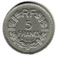 FRANCE / 5 FRANCS LAVRILLIER / 1935 / NICKEL / 11.99 G - 5 Francs
