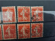 France Beau Lot De Dix Variétés Semeuse 10c Rouge N°138: Anneau De Lune, Tache, Certaines Très Belles - Used Stamps