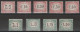 384 - San Marino - 1924 - Colori Dei Riquadri Cambiati N. 10/18. Cert. Raybaudi. Cat. € 2250,00. MNH - Timbres-taxe