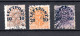 Sweden 1920 Old Set Overprinted Airmail Stamps (Michel 138/40) Used - Ungebraucht
