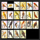 56920 N°879/898 Oiseaux (birds) Sao S Tome E Principe Série Complète 22 Cartes Carte Maximum (card) Fdc édition 1983 - Colecciones & Series