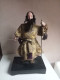 Statuette Ancienne Samourai En Habit De Soie Hauteur 34 Cm - Arte Asiático