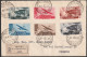 345 - 1933 - Cinquantenario Eritreo, La Serie Completa Su Quattro Diversi Aerogrammi Da Tripoli N. 23/31+A15/A21. Annull - General Issues