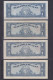 Cuba Lote De 4 Billetes De 1 Peso De 1960 EBC- / XF - Cuba