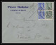 2042 Lettre (cover) N°407 + 411 Mercure Affranchissement Composé Daguin Castelnaudary Pour Labécède Aude 18/02/1939  - 1938-42 Mercurius