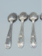 Delcampe - -6 PETITES CUILLERES METAL Argenté Style Louis XV Poinçon CAILAR BAYARD  E - Silverware