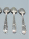 Delcampe - -6 PETITES CUILLERES METAL Argenté Style Louis XV Poinçon CAILAR BAYARD  E - Argenteria