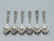 Delcampe - -6 PETITES CUILLERES METAL Argenté Style Louis XV Poinçon CAILAR BAYARD  E - Silverware