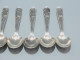 Delcampe - -6 PETITES CUILLERES METAL Argenté Style Louis XV Poinçon CAILAR BAYARD  E - Silverware