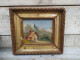 Delcampe - Ancien Petit Tableau Paysage De Montagne Signé Peintre à Identifier - Olii